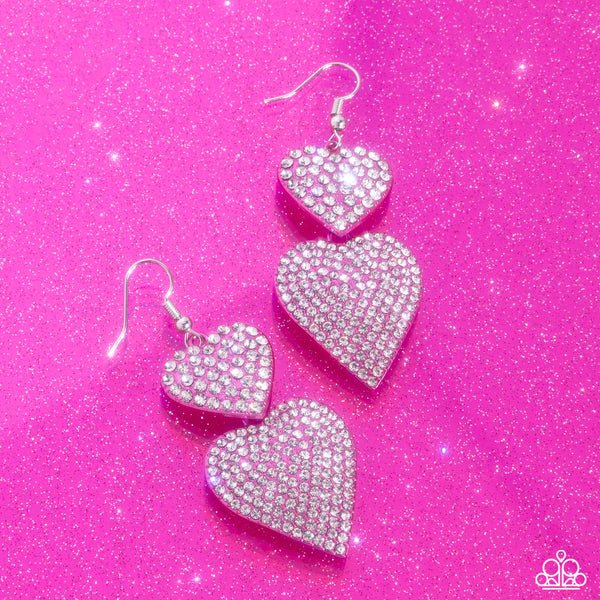 Pink Splatter Crying popular Hearts Earrings