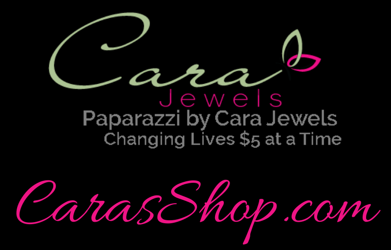 CarasShop.com - Paparazzi by Cara Jewels logo.  Changing Lives $5 at a Time. 