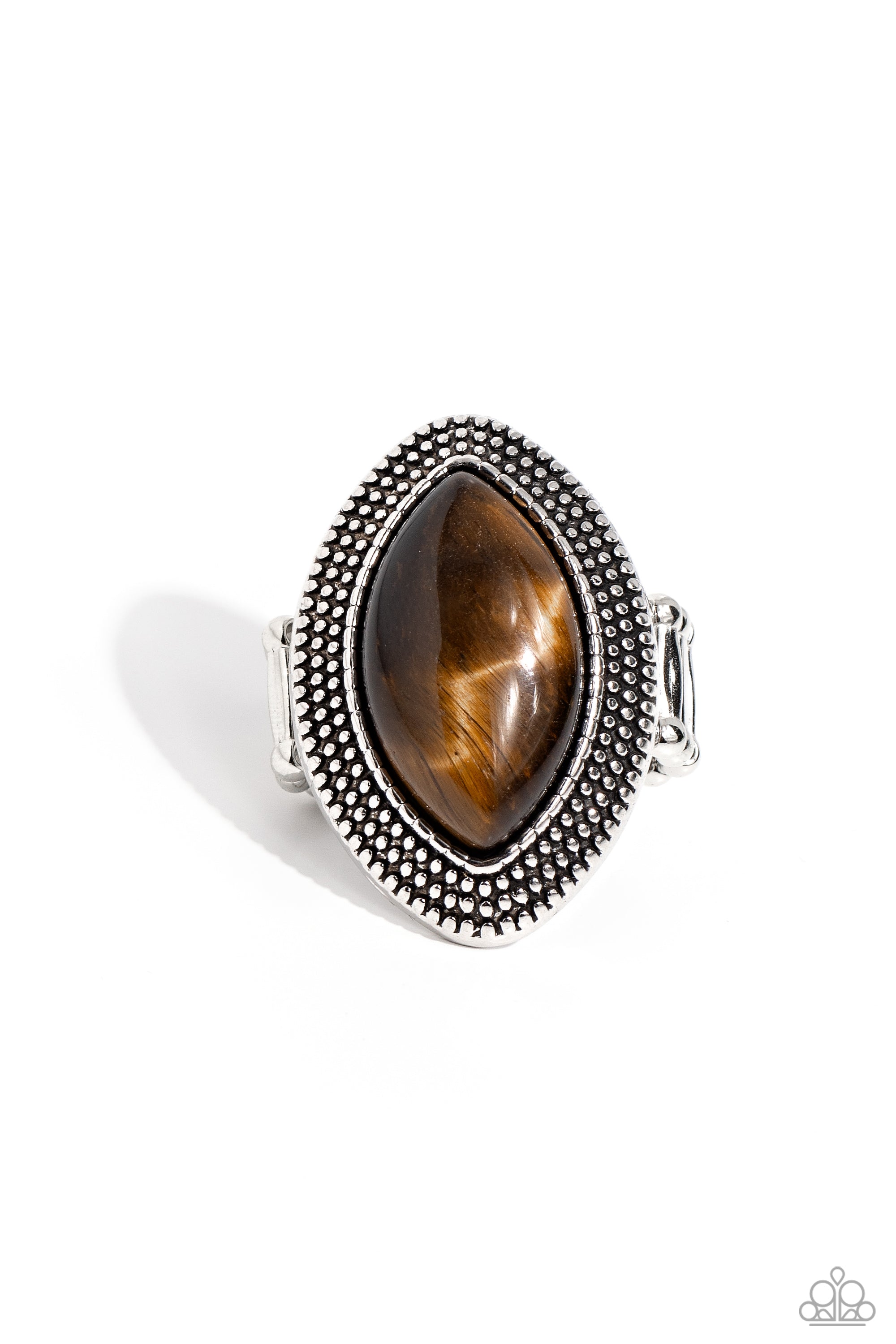 Artisanal Apothecary Brown Tiger's Eye Stone Ring - Paparazzi Accessories- lightbox - CarasShop.com - $5 Jewelry by Cara Jewels