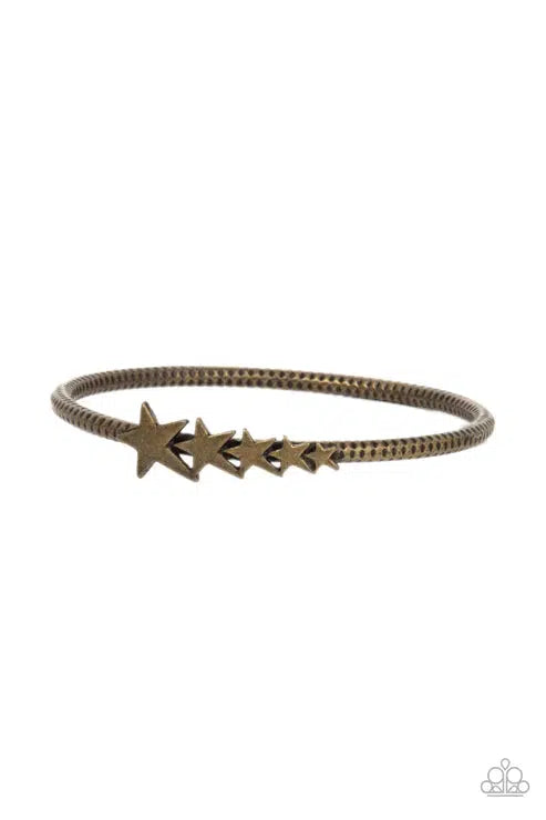 Astrological A-Lister Brass Bracelet - Paparazzi Accessories- lightbox - CarasShop.com - $5 Jewelry by Cara Jewels