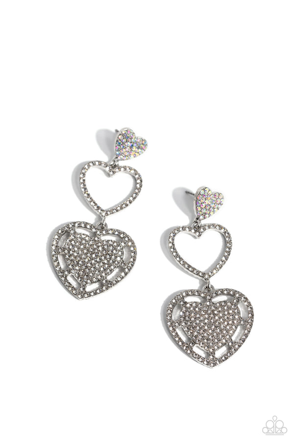 Cupid, Who? Copper Heart Post Earrings - Paparazzi Accessories