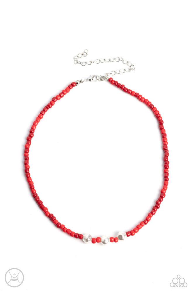I Can SEED Clearly Now Red Necklace - Paparazzi Accessories- lightbox - CarasShop.com - $5 Jewelry by Cara Jewels