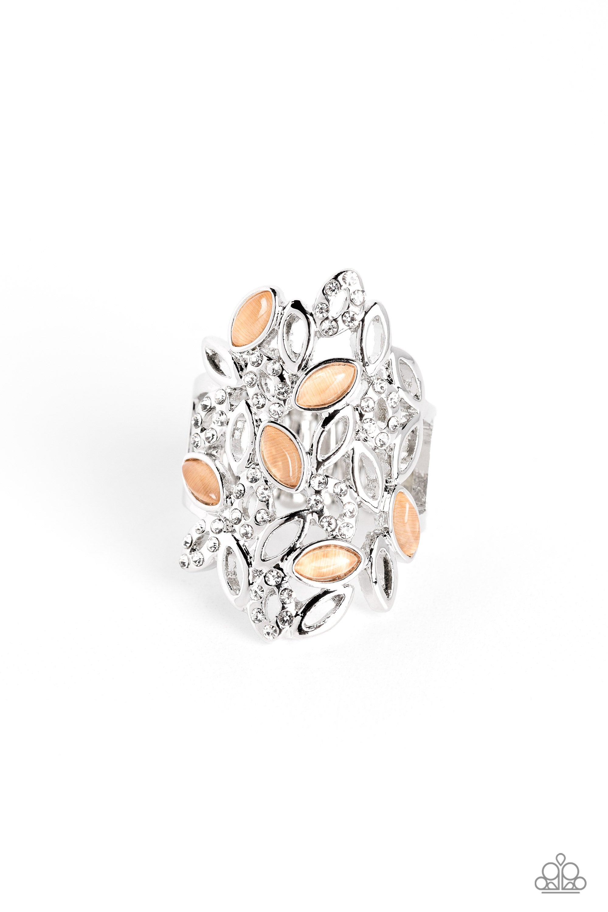 LEAF Home Orange Cat's Eye Stone Ring - Paparazzi Accessories- lightbox - CarasShop.com - $5 Jewelry by Cara Jewels
