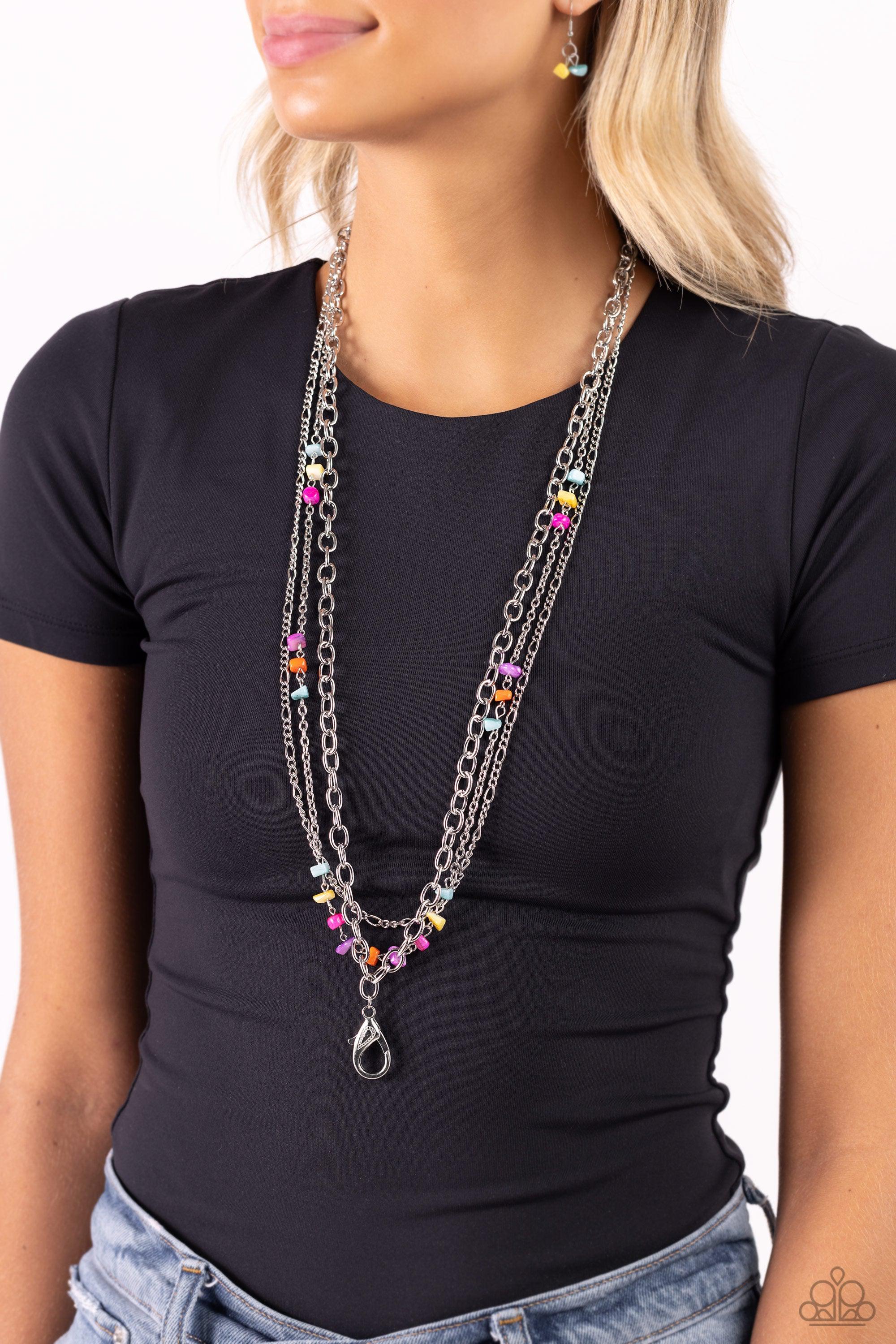 Seize the Stacks Multi Lanyard Necklace - Paparazzi Accessories- lightbox - CarasShop.com - $5 Jewelry by Cara Jewels