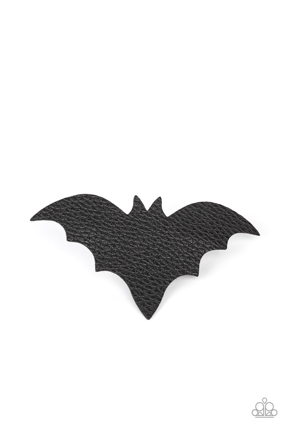 BAT to the Bone Black Leather Bat Hair Clip - Paparazzi Accessories- lightbox - CarasShop.com - $5 Jewelry by Cara Jewels