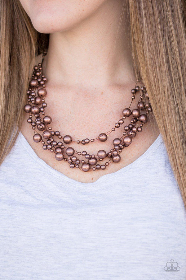 Lavishly Loaded - Copper Necklace - Paparazzi Accessories – Bedazzle Me  Pretty Mobile Fashion Boutique