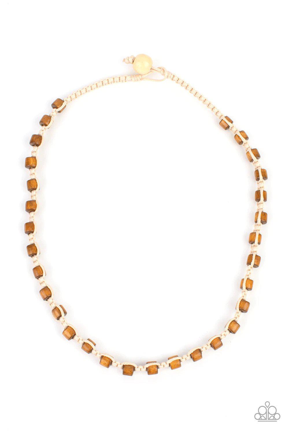 Highland Hustler Brown Urban Necklace - Paparazzi Accessories- lightbox - CarasShop.com - $5 Jewelry by Cara Jewels