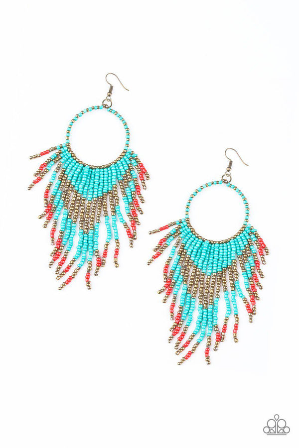 Paparazzi cheetah deals seed bead earrings