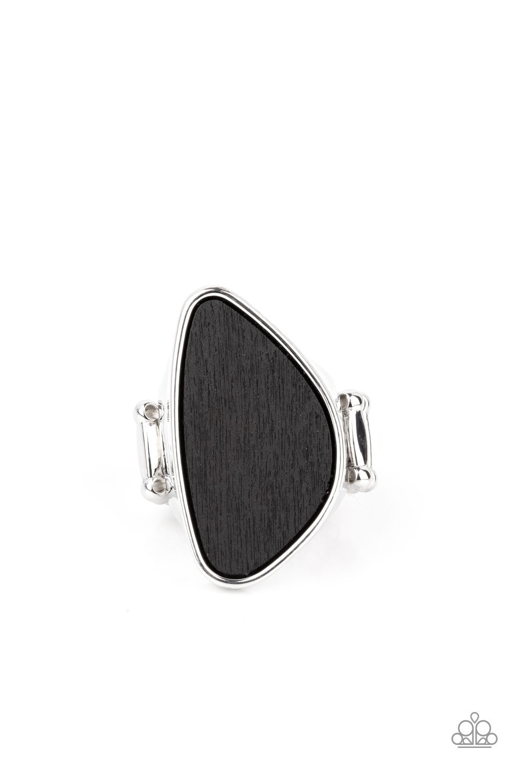 Perfectly Petrified Black Ring - Paparazzi Accessories- lightbox - CarasShop.com - $5 Jewelry by Cara Jewels