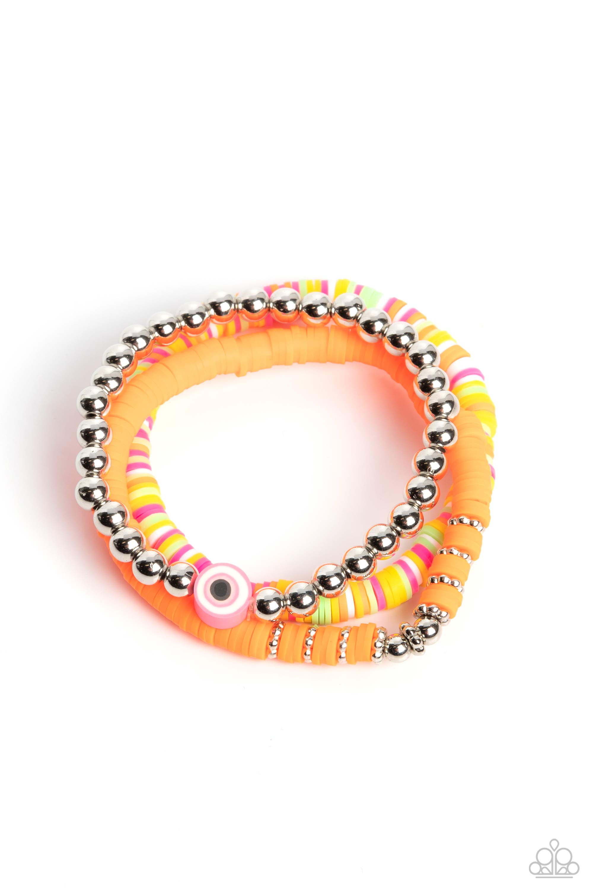 Sam EYE Am Multi Orange Bracelet - Paparazzi Accessories- lightbox - CarasShop.com - $5 Jewelry by Cara Jewels
