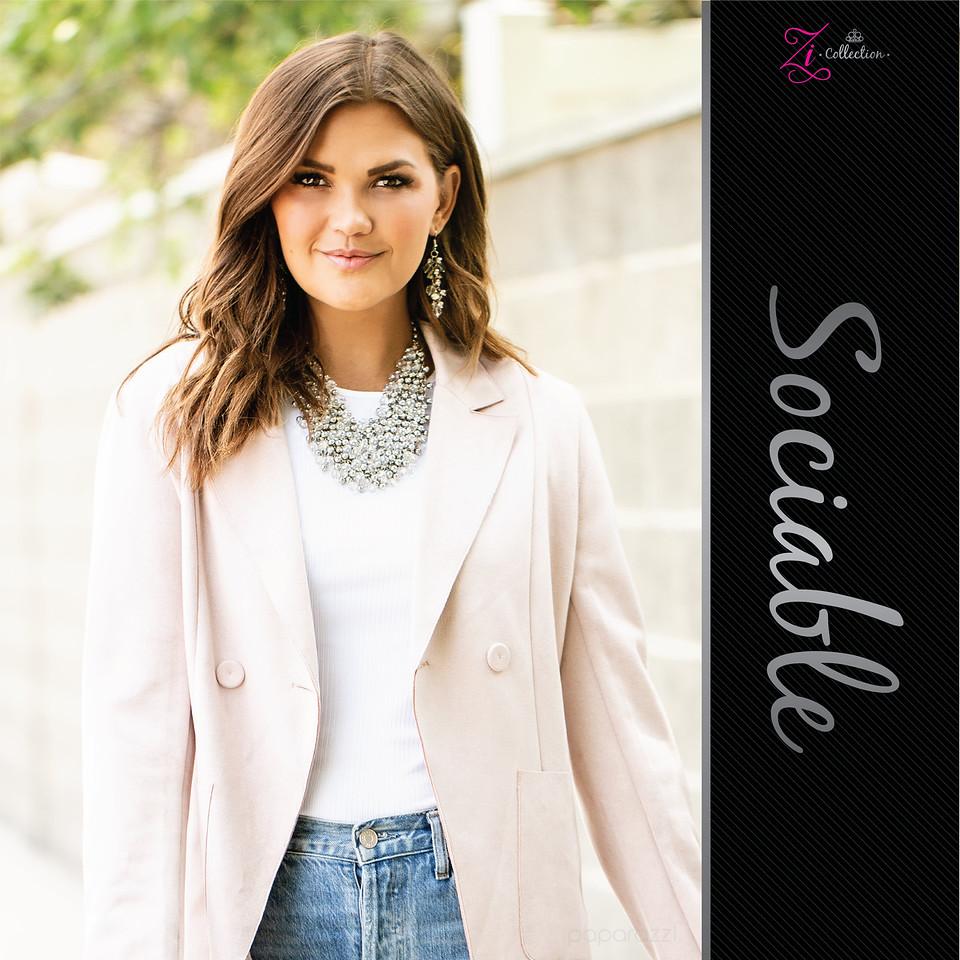 Sociable 2020 Zi Collection Necklace - Paparazzi Accessories-CarasShop.com - $5 Jewelry by Cara Jewels