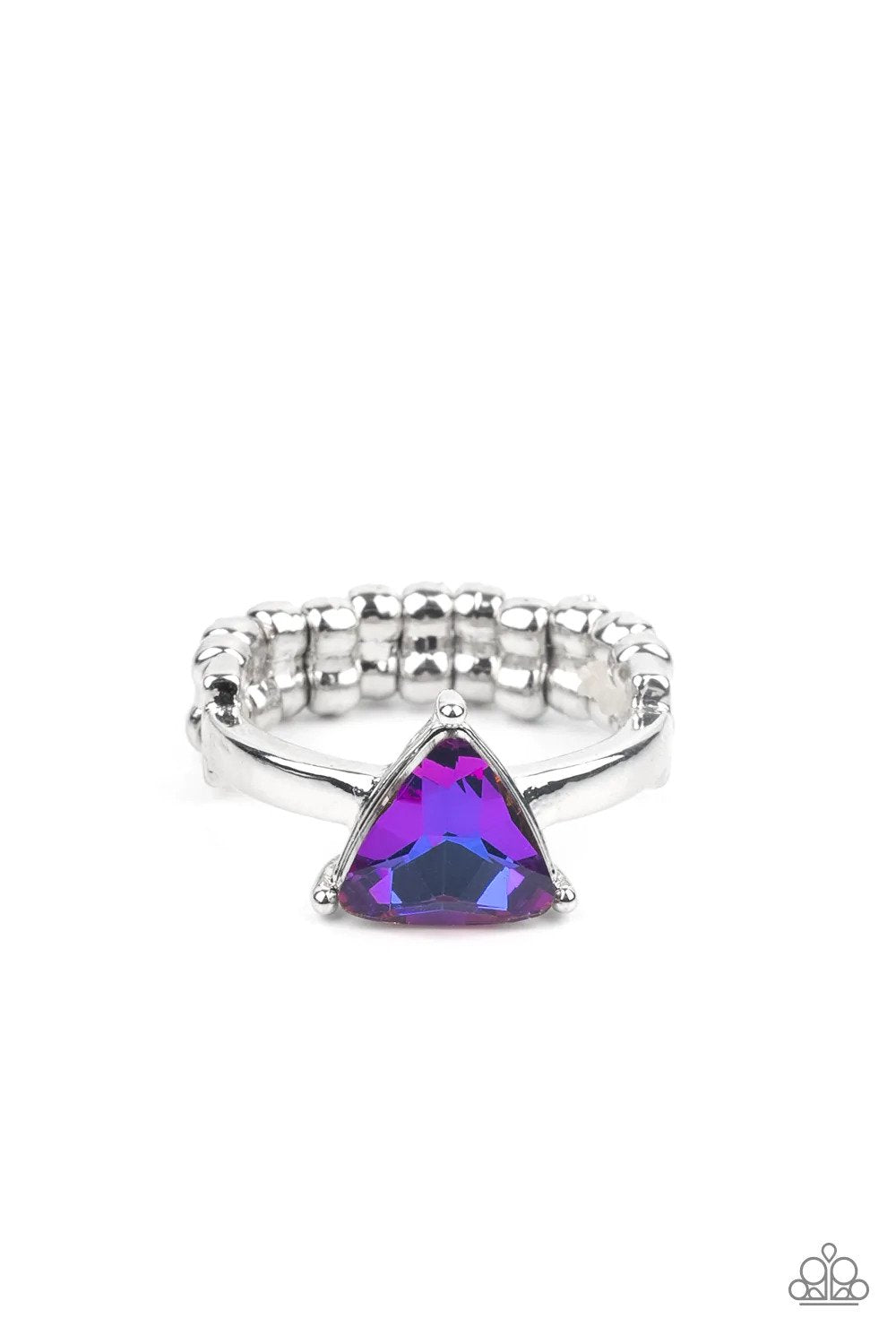 Tenacious Twinkle Multi Blue UV Shimmer Ring - Paparazzi Accessories- lightbox - CarasShop.com - $5 Jewelry by Cara Jewels