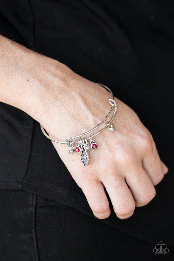 Paparazzi Treasure Charms Pink Charm Bangle Bracelet