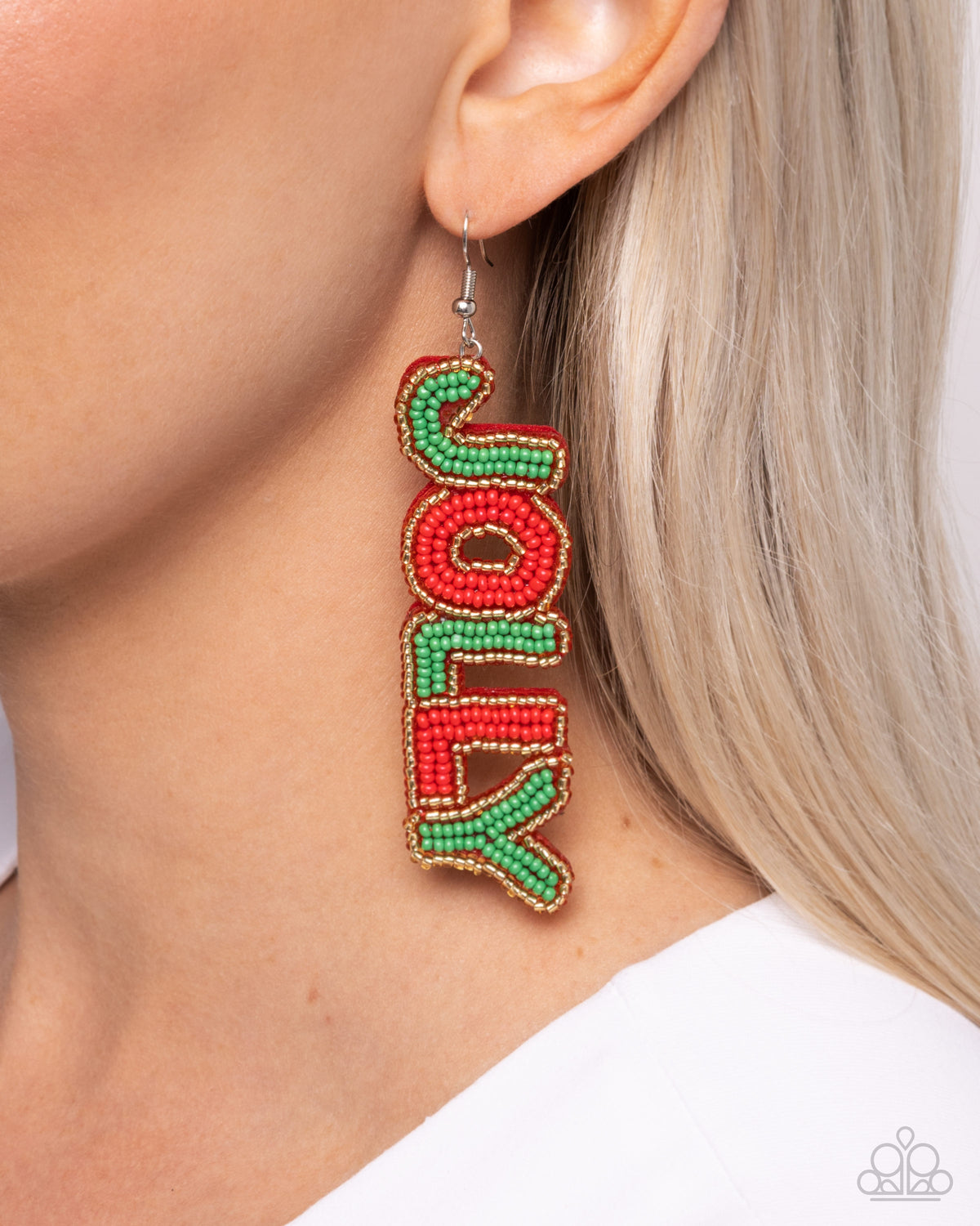 Jolly Holiday Multi Red &amp; Green Seed Bead Earrings - Paparazzi Accessories