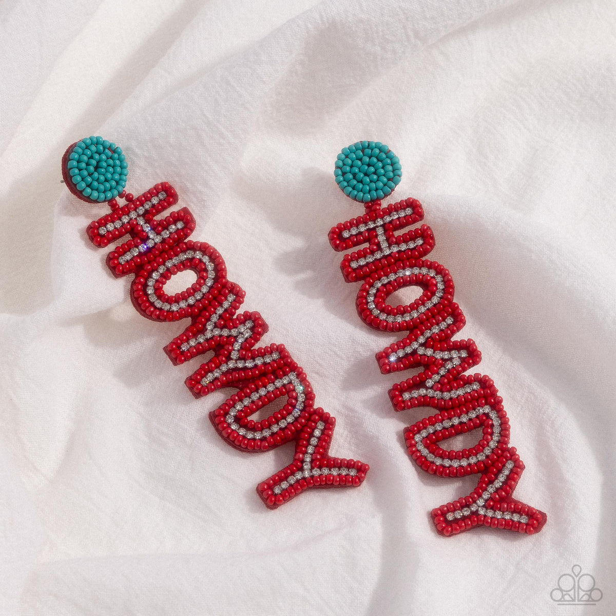 Howdy Headline Red Seed Bead Earrings - Paparazzi Accessories