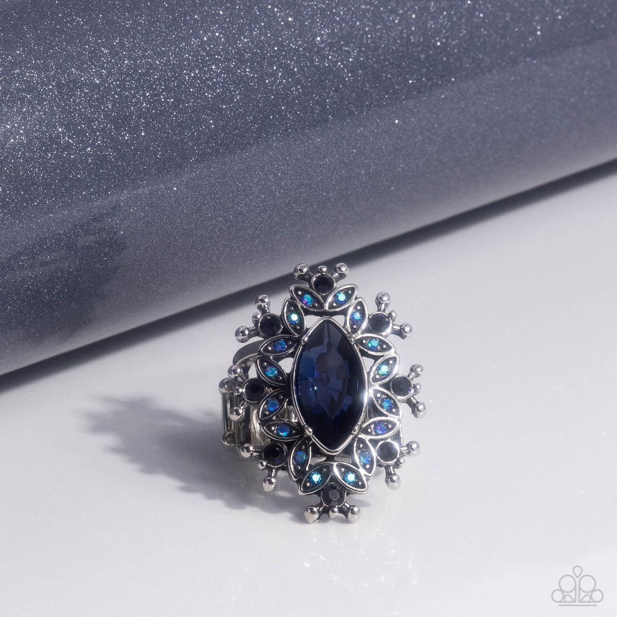 Elaborate Effect Blue Gem Ring - Paparazzi Accessories