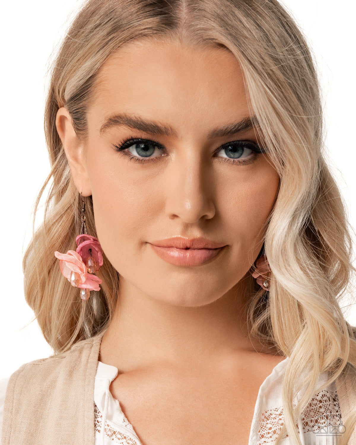 Wonderland Welcome Copper &amp; Pink Floral Earrings - Paparazzi Accessories