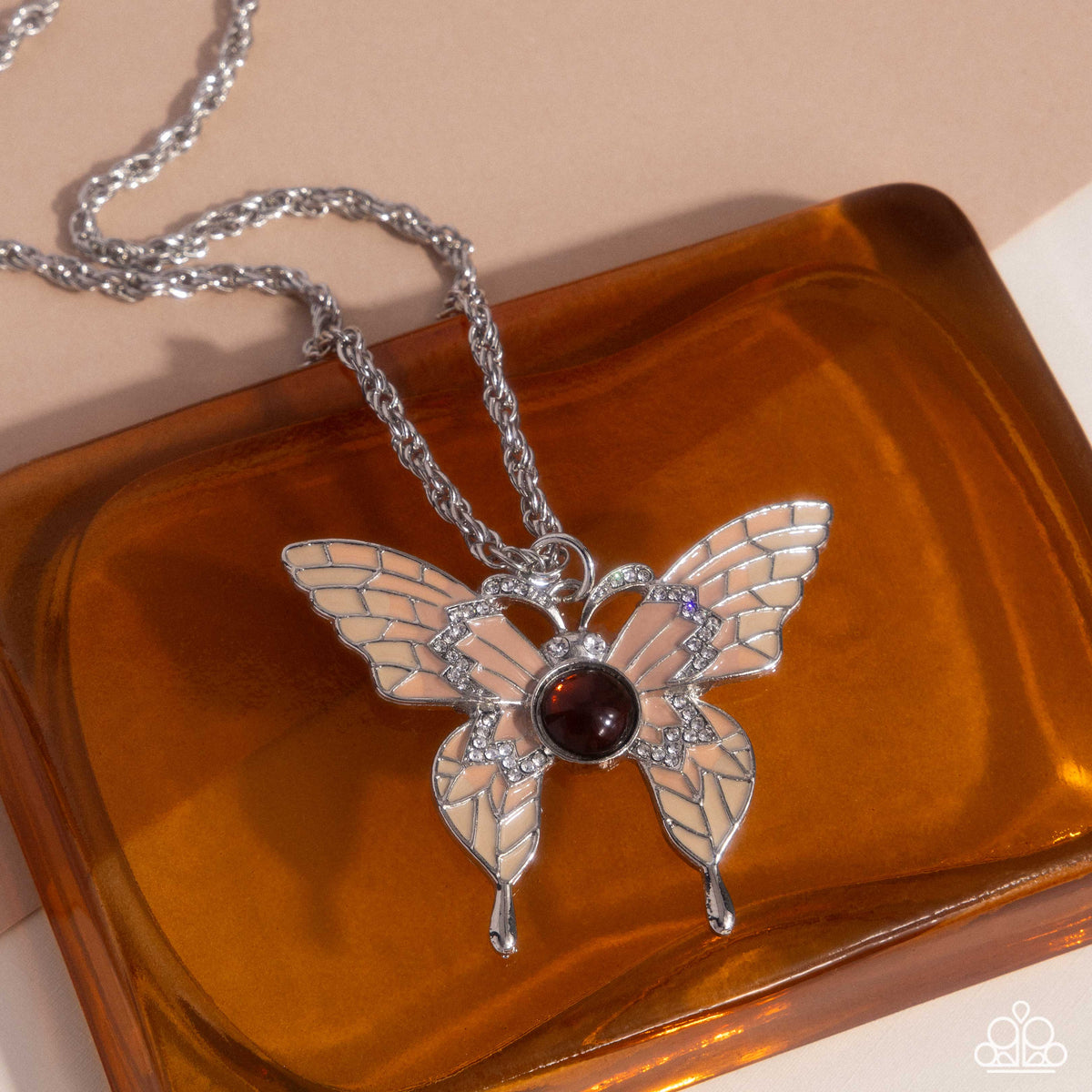 Showstopping Shuttle Brown Butterfly Necklace - Paparazzi Accessories