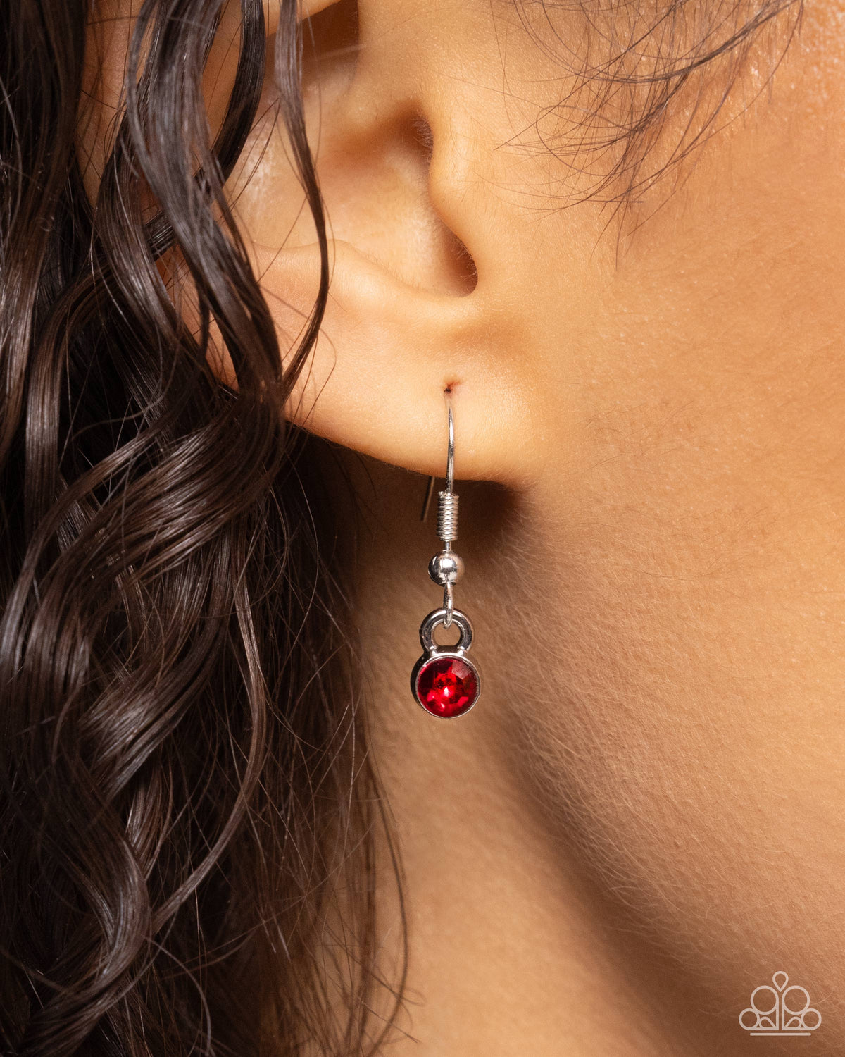 Birthstone Beauty (January) Garnet Red Rhinestone Necklace - Paparazzi Accessories - free matching earrings - CarasShop.com - $5 Jewelry by Cara Jewels