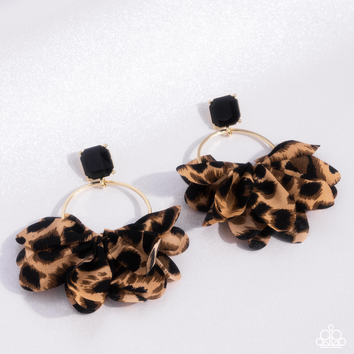 Charming Cheetah Gold Post Earrings - Paparazzi Accessories