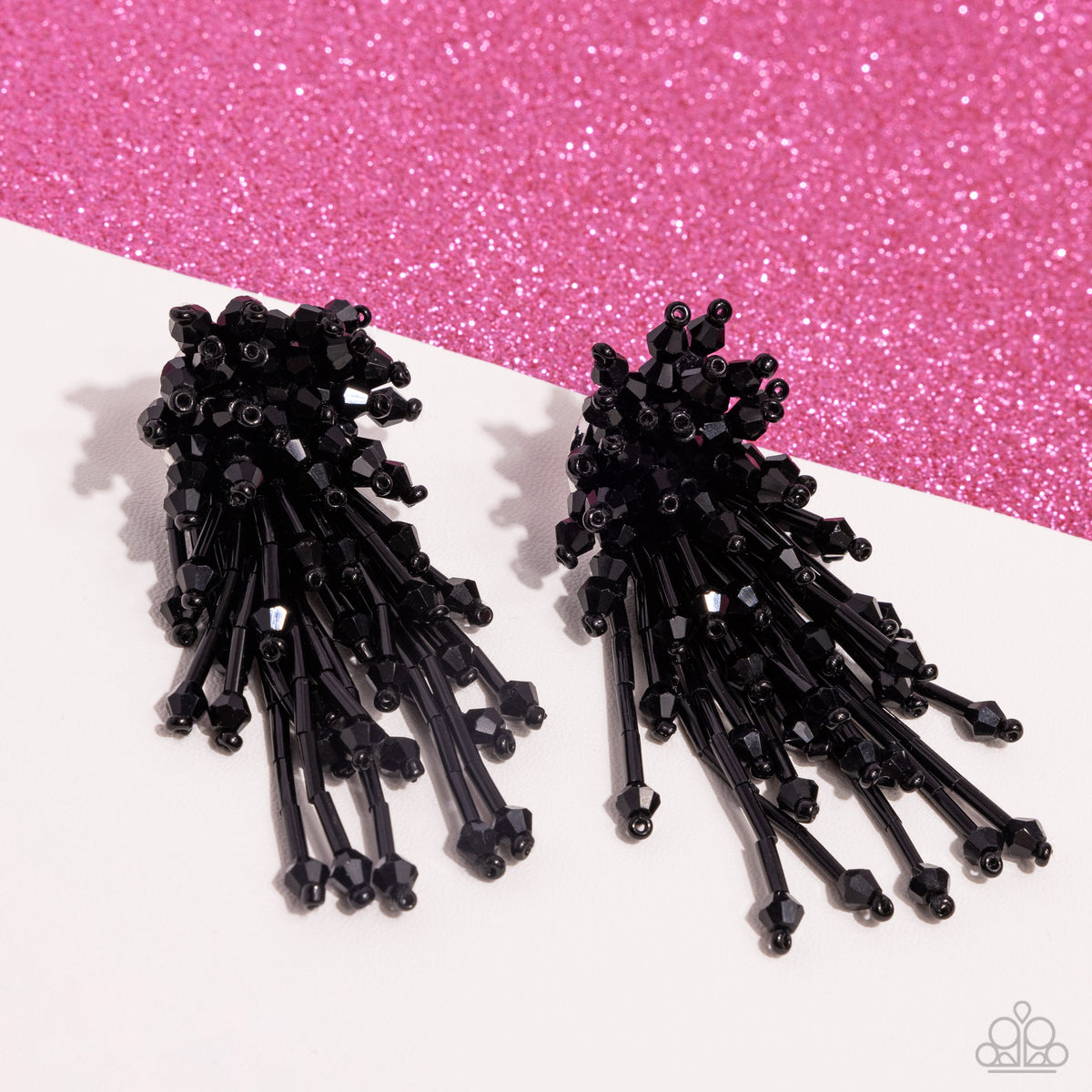 Congratulatory Charm Black Post Earrings - Paparazzi Accessories