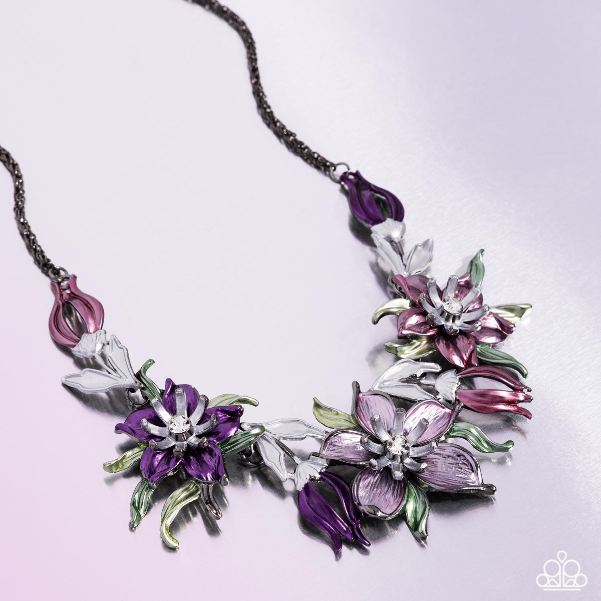 Floral Protocol Multi Purple Necklace - Paparazzi Accessories