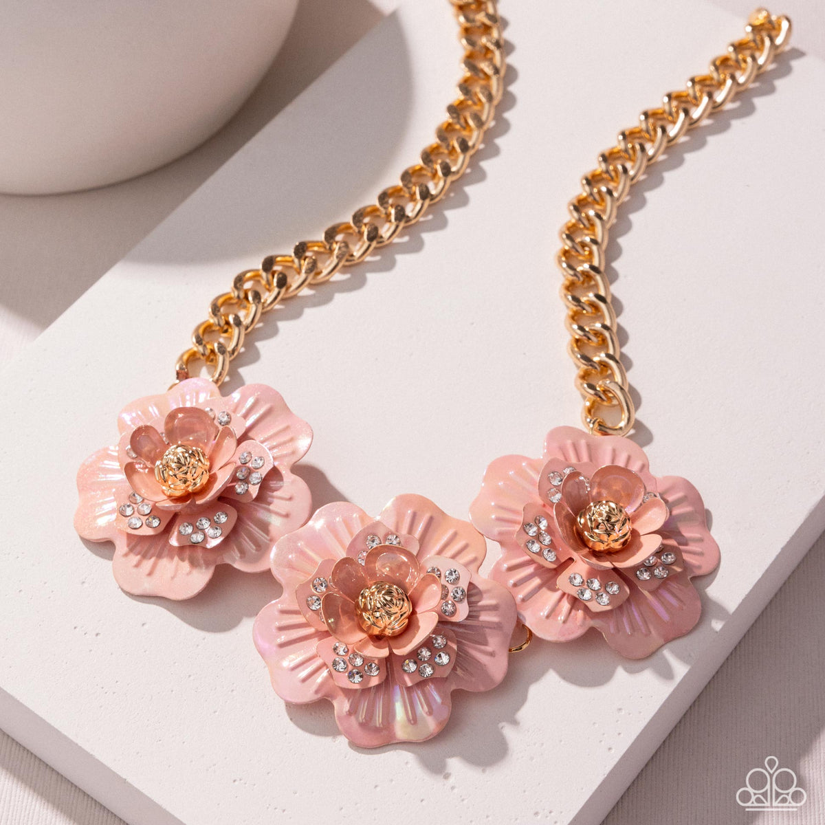 Gala Genre Pink Floral Necklace - Paparazzi Accessories