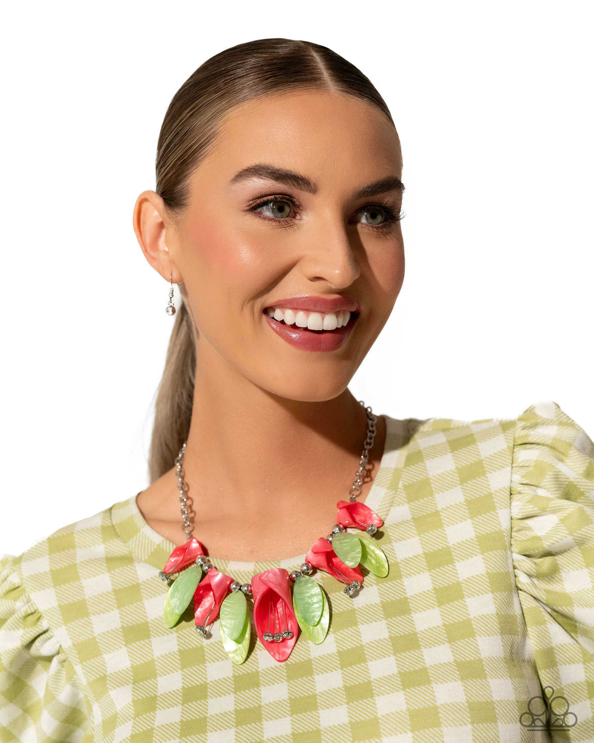 Garden Gaze Multi Acrylic Floral Necklace - Paparazzi Accessories