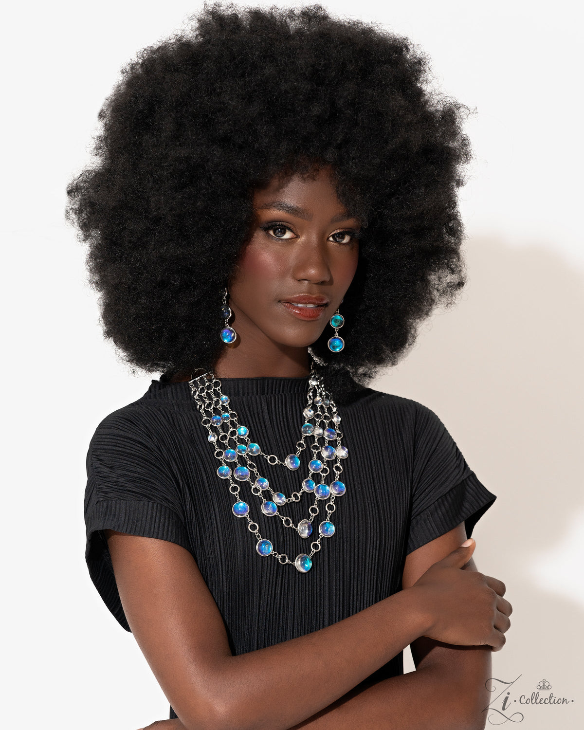Hypnotic 2023 Zi Collection Necklace - Paparazzi Accessories stylized on model wearing black - CarasShop.com - $5 Jewelry by Cara Jewels