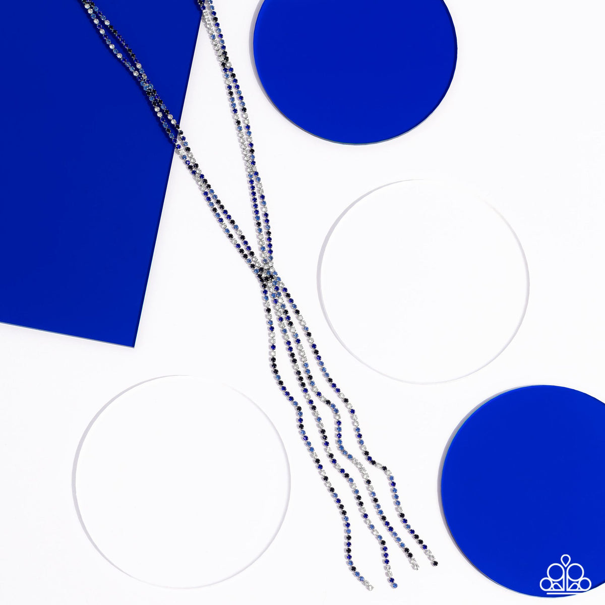 Jazz STRANDS Blue Rhinestone Necklace - Paparazzi Accessories