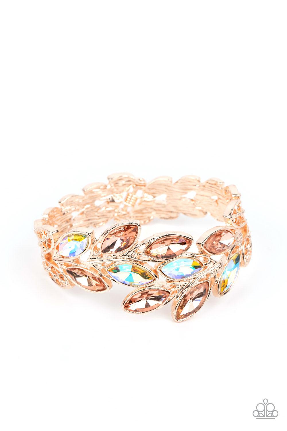 Luminous Laurels Rose Gold Bracelet - Paparazzi Accessories