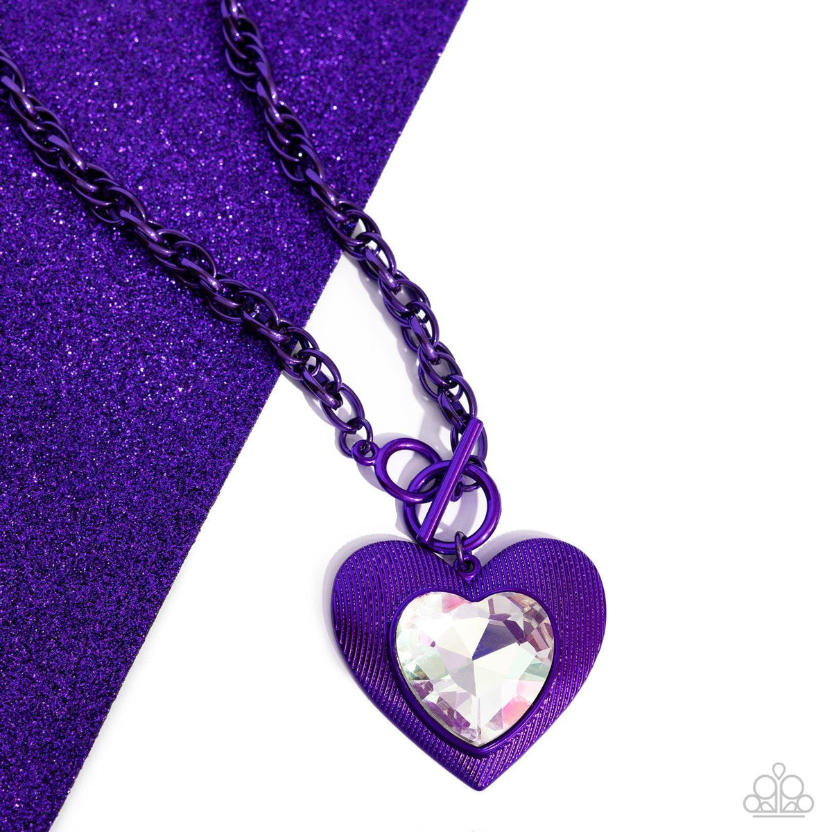 Modern Matchup Purple Heart Necklace - Paparazzi Accessories