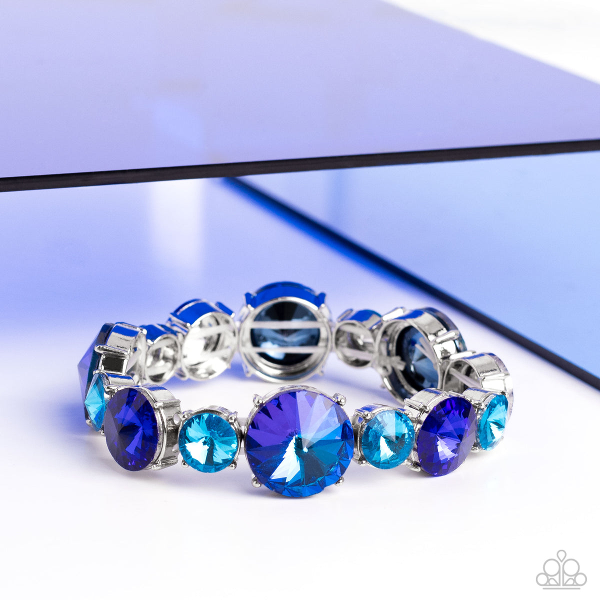 Refreshing Radiance Blue Rhinestone Bracelet - Paparazzi Accessories