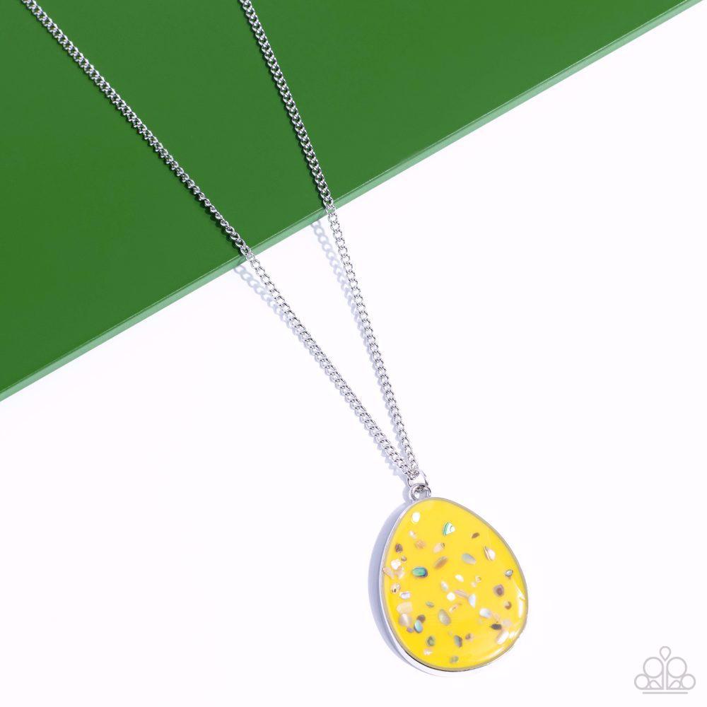 Shimmering Seafloors Yellow Necklace - Paparazzi Accessories