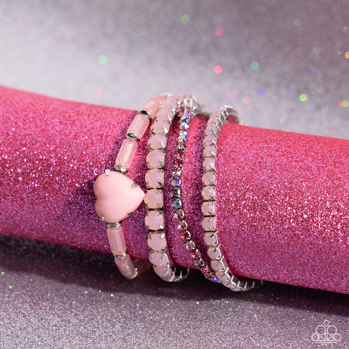 True Love&#39;s Theme Pink Heart Bracelet - Paparazzi Accessories