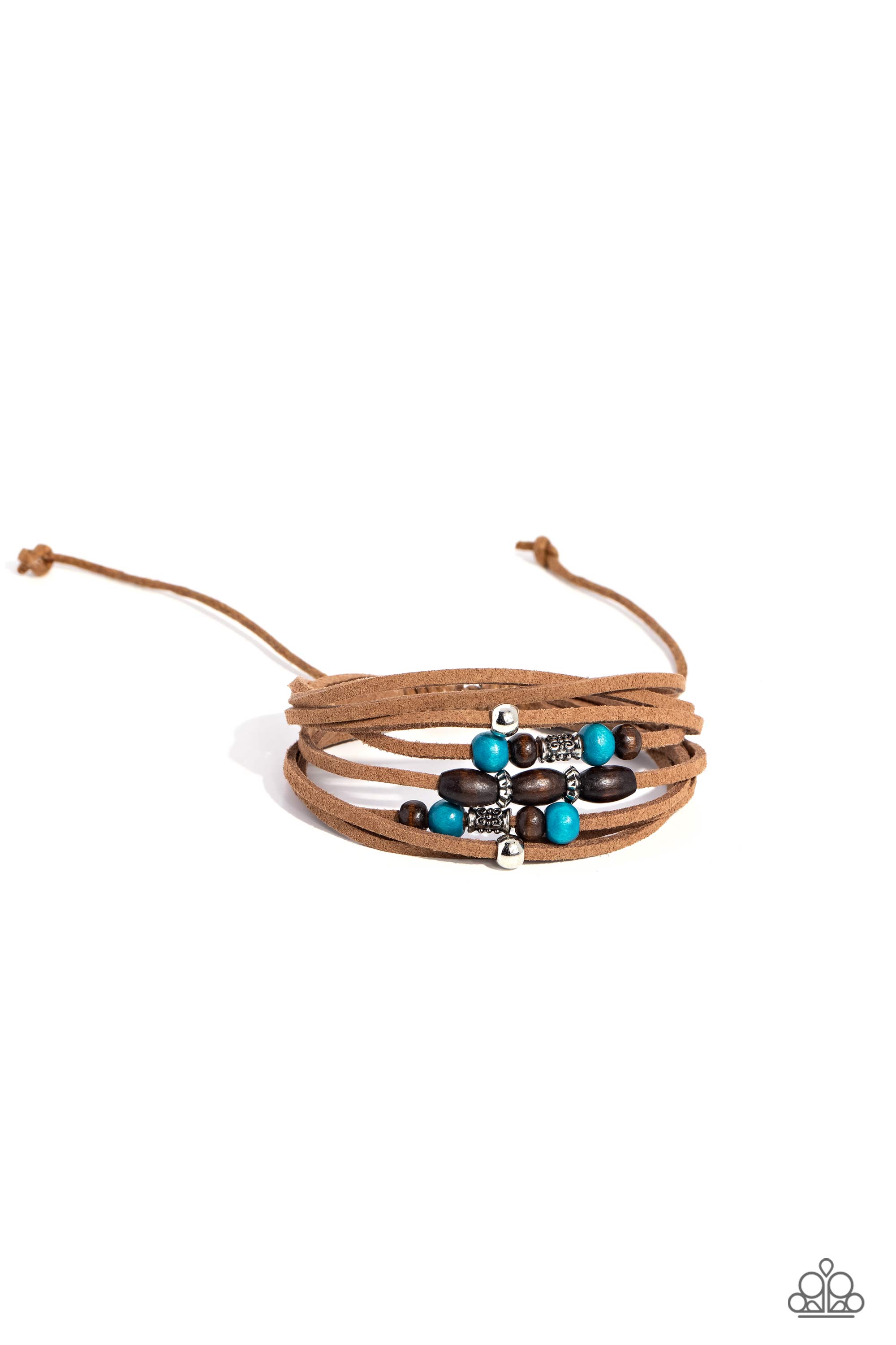 Absolutely WANDER-ful Blue Urban Slide Bracelet - Paparazzi Accessories- lightbox - CarasShop.com - $5 Jewelry by Cara Jewels