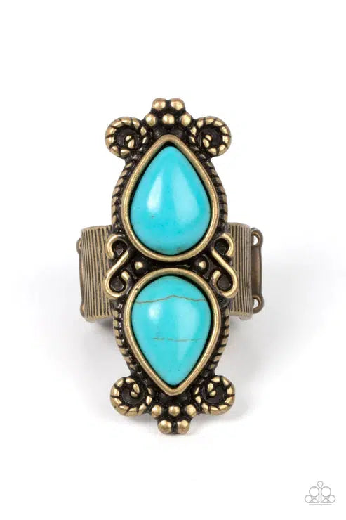 Adobe Garden Brass Ring - Paparazzi Accessories- lightbox - CarasShop.com - $5 Jewelry by Cara Jewels