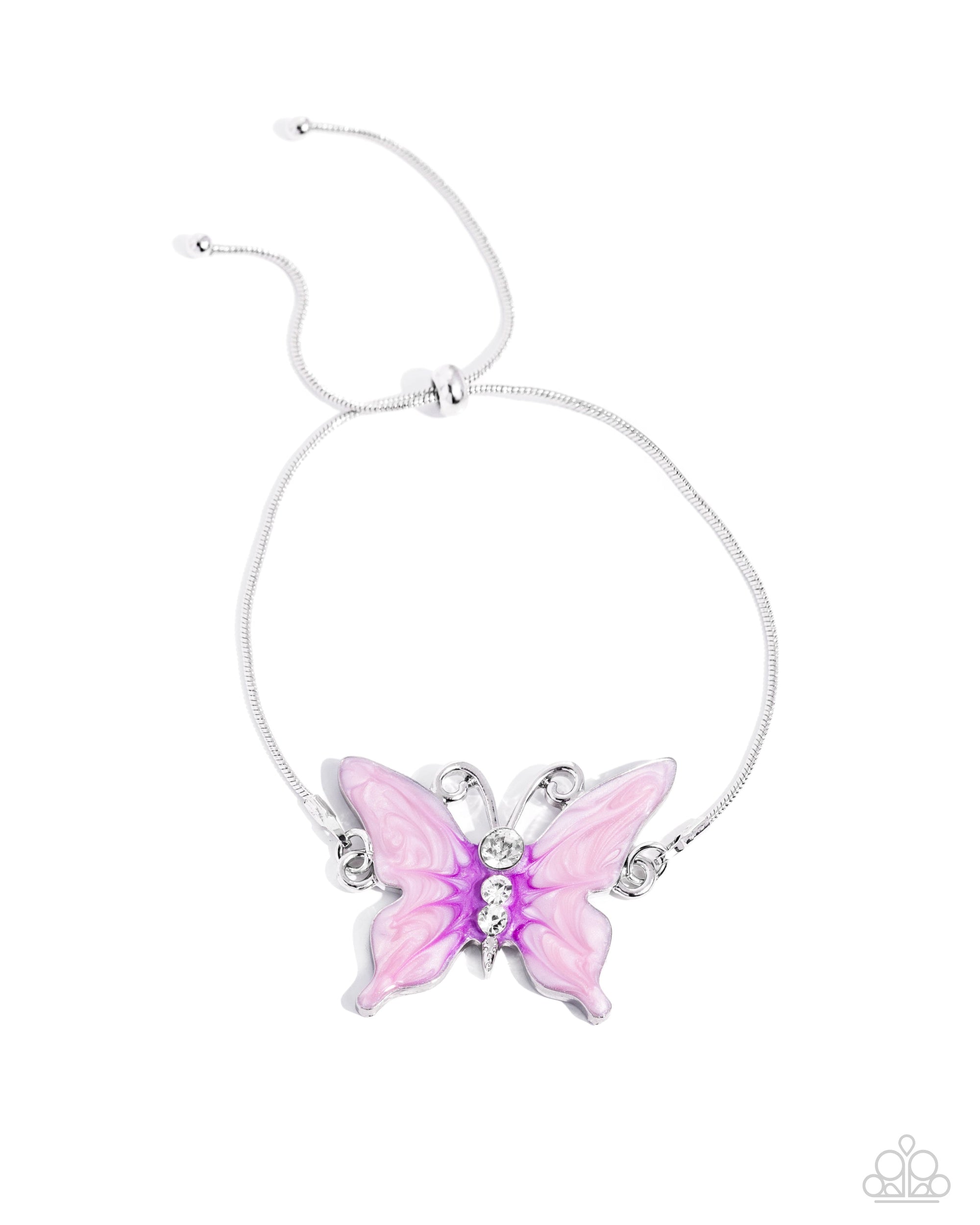 Aerial Adornment Purple Butterfly Bracelet - Paparazzi Accessories- lightbox - CarasShop.com - $5 Jewelry by Cara Jewels