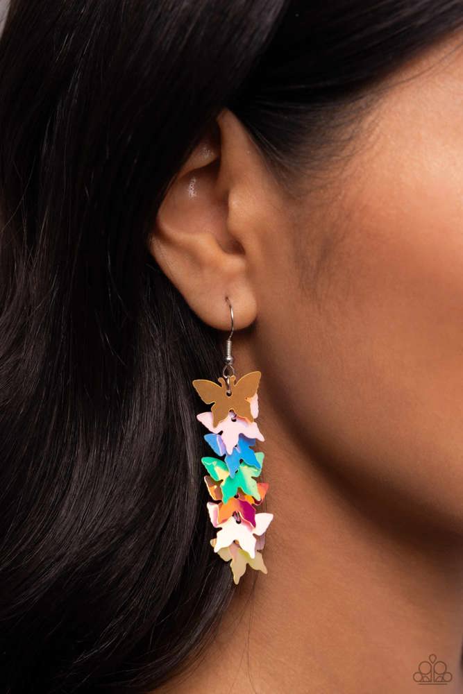 Aerial Ambiance Multi Earrings - Paparazzi Accessories- lightbox - CarasShop.com - $5 Jewelry by Cara Jewels