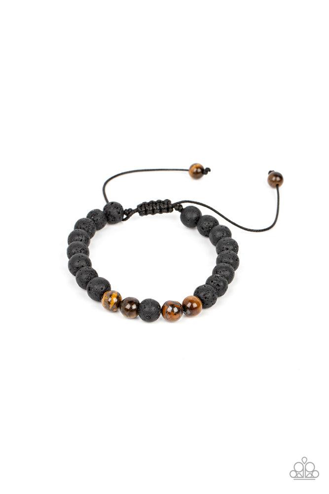 Alternative Rock Brown Bracelet - Paparazzi Accessories- lightbox - CarasShop.com - $5 Jewelry by Cara Jewels