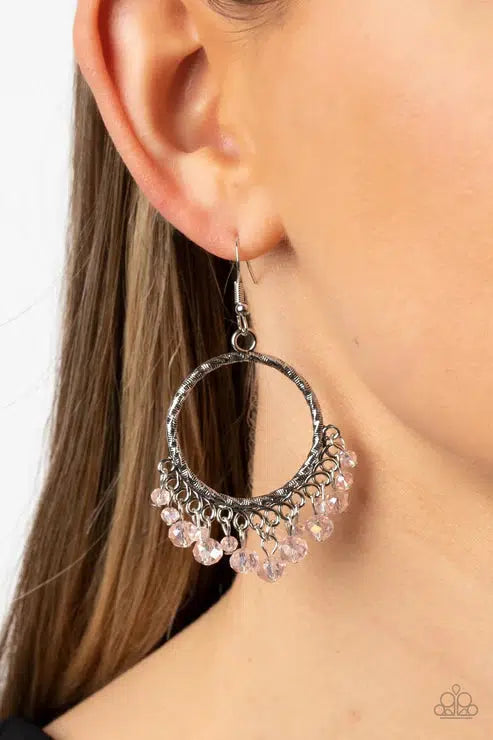As If By Magic Pink Earrings - Paparazzi Accessories- lightbox - CarasShop.com - $5 Jewelry by Cara Jewels