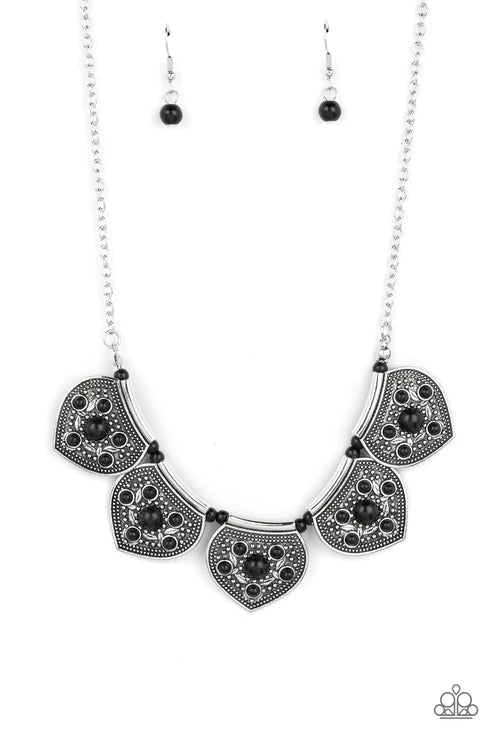 Badlands Basin Black Necklace - Paparazzi Accessories- lightbox - CarasShop.com - $5 Jewelry by Cara Jewels