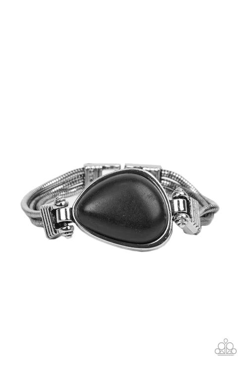 Badlands Bounty Black Bracelet - Paparazzi Accessories- lightbox - CarasShop.com - $5 Jewelry by Cara Jewels