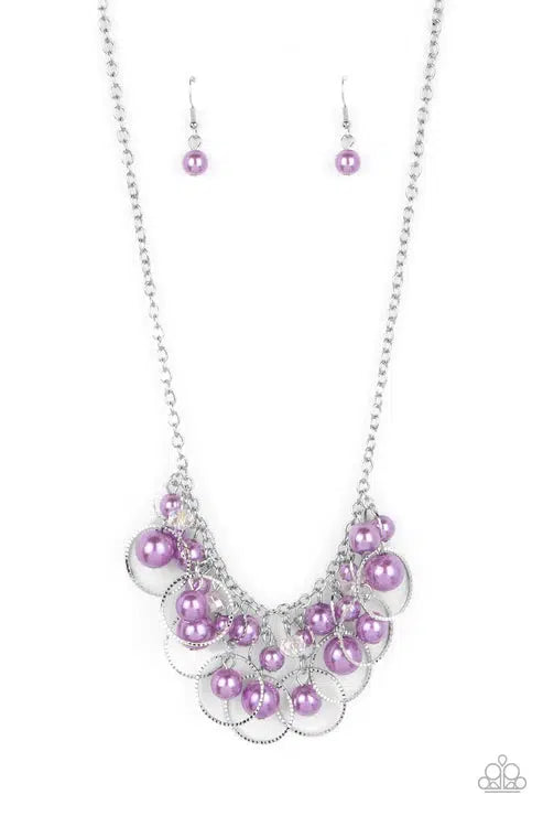 Ballroom Bliss Purple Necklace - Paparazzi Accessories- lightbox - CarasShop.com - $5 Jewelry by Cara Jewels