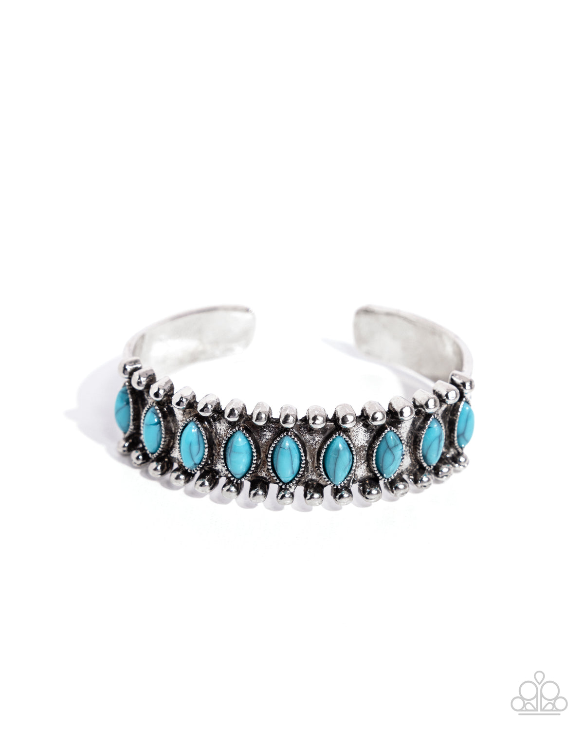 Beautiful Badlands Turquoise Blue Stone Cuff Bracelet - Paparazzi Accessories- lightbox - CarasShop.com - $5 Jewelry by Cara Jewels