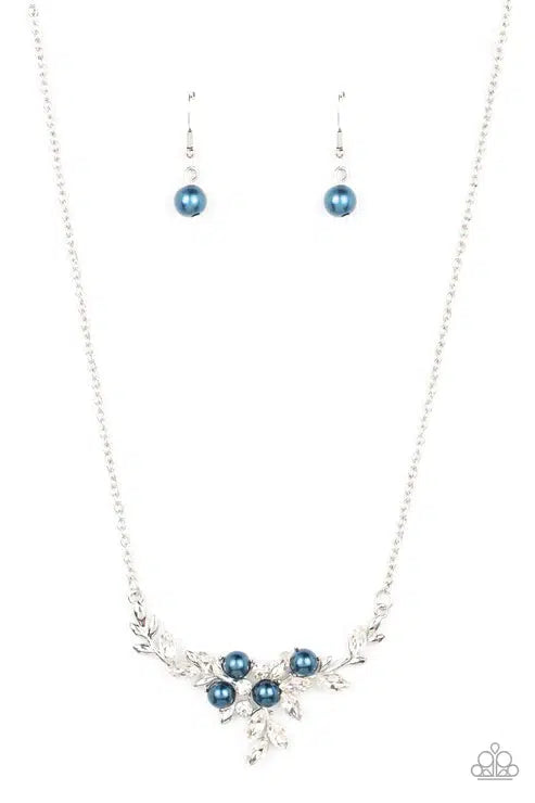 Because I&#39;m The Bride Blue Necklace - Paparazzi Accessories- lightbox - CarasShop.com - $5 Jewelry by Cara Jewels