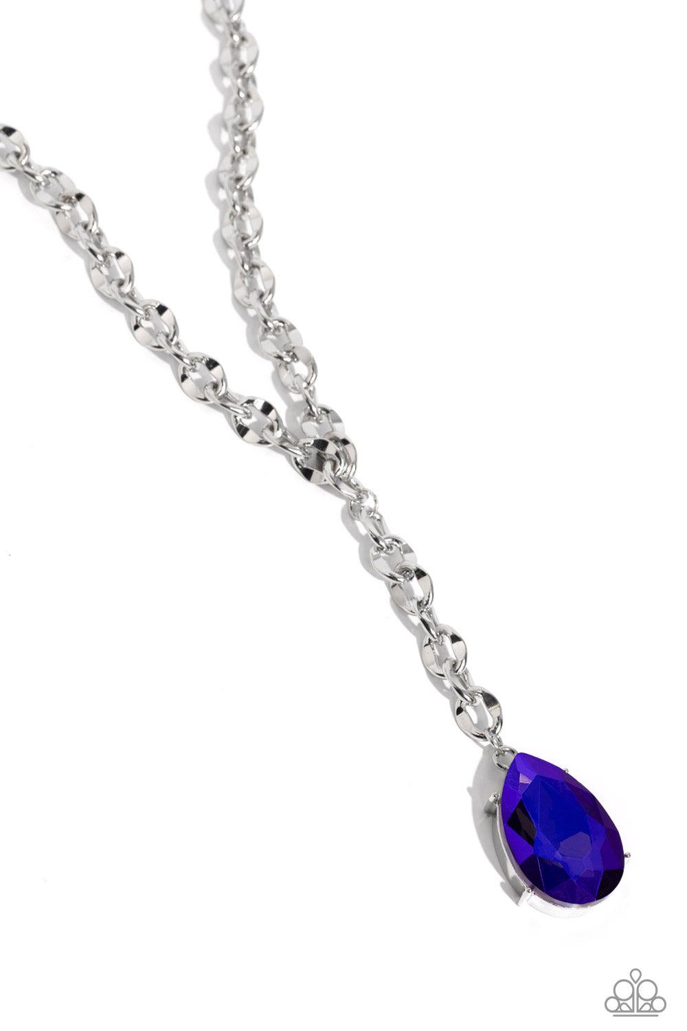 Benevolent Bling Purple Rhinestone Necklace - Paparazzi Accessories- lightbox - CarasShop.com - $5 Jewelry by Cara Jewels