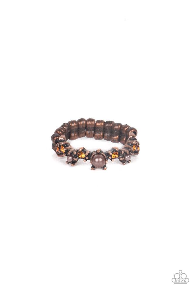 Blissfully Bella Copper Ring - Paparazzi Accessories- lightbox - CarasShop.com - $5 Jewelry by Cara Jewels