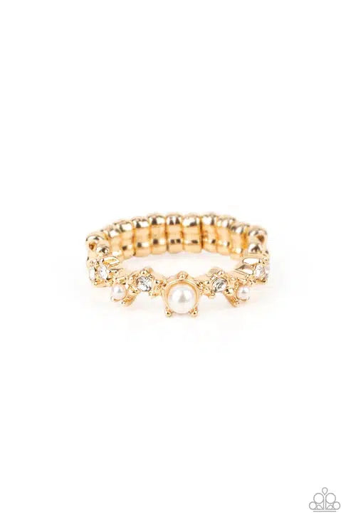 Blissfully Bella Gold Ring - Paparazzi Accessories- lightbox - CarasShop.com - $5 Jewelry by Cara Jewels