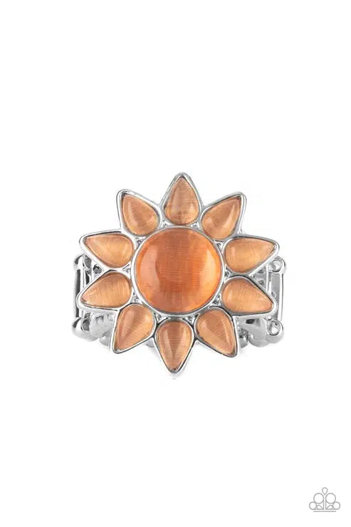 Blossoming Sunbeams Orange Ring - Paparazzi Accessories- lightbox - CarasShop.com - $5 Jewelry by Cara Jewels